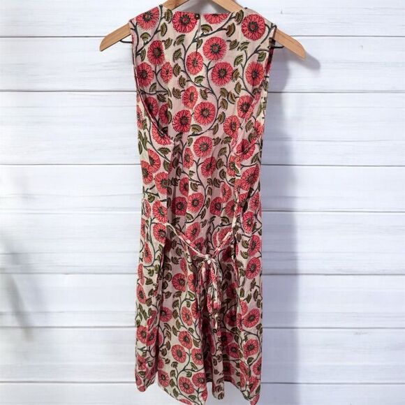 The August Co. NWT Women's 3XL Sleeveless Red Poppy Print Sundress Tie Waist - Picture 7 of 9